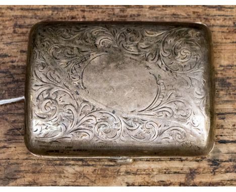 A silver cigarette case, Birmingham 1906, gross weight approx 2.75 ozt 