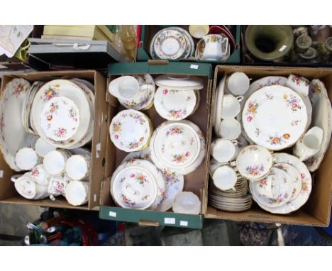 An extensive collection of Royal Crown Derby 'Posie' pattern dinner and tea wares, to include twenty-four dinner plates, twen