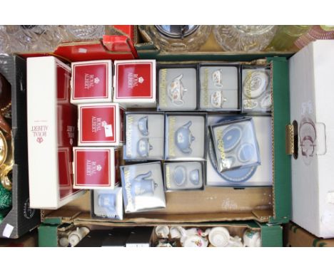 A Royal Albert, 'Old Country Roses', miniature tea service, together with a Wedgwood Jasper ware miniature tea service and an