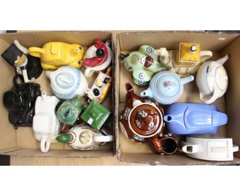 Novelty teapots, including Bargeware, Carltonware, Westinghouse, etc (two boxes) approx 17 teapot 