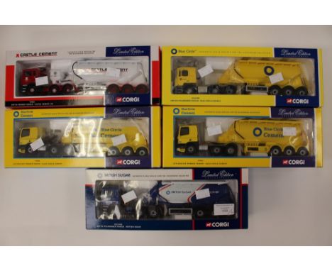 Corgi limited edition boxed 1/50 scale tankers CC11903 British sugar ERF EC, 75902 Blue Circle Leyland DAF (z2) CC12709 Blue 