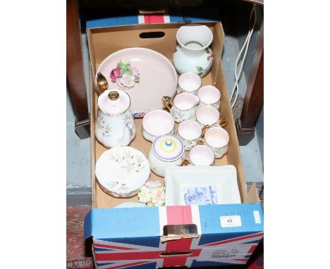 A box of ceramics to include Royal Albert coffee service, Poole etc.
