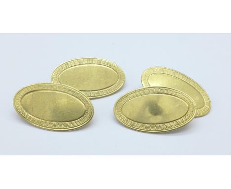 A pair of 9ct gold cufflinks, 4.2g
