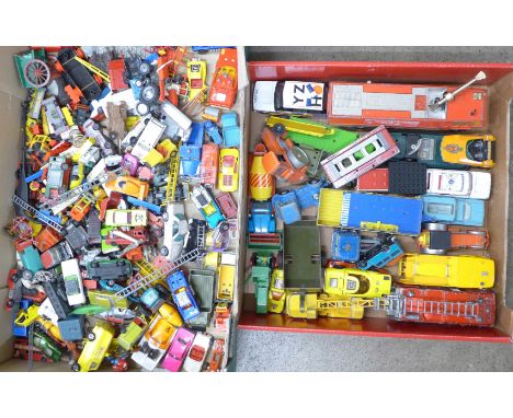 Dinky, Corgi and Matchbox die-cast model vehicles, c.1970's, playworn