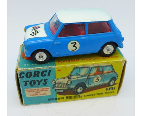 A Corgi Toys 227, Mini-Cooper Competition Model, boxed