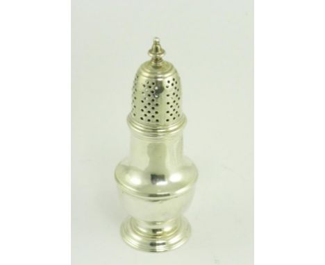 A GEORGE II SILVER PEPPER CASTER, LONDON 1745, 2OZS