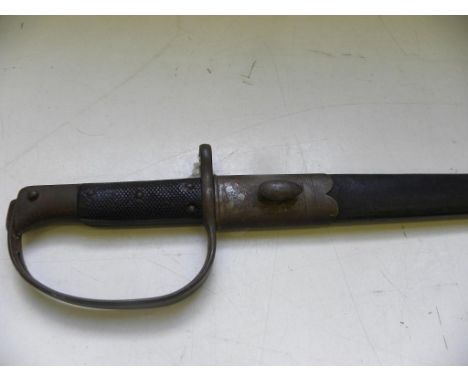 A PATTERN 1879 ARTILLERY BAYONET AND SCABBARD, FOR THE MARTINI HENRY ARTILLERY CARBINE