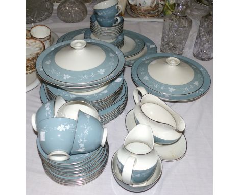 A Royal Doulton Reflection pattern bone china tea and dinner service