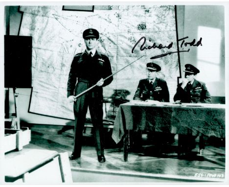 Richard Todd signed 10 x 8 inch b/w photo as Dambuster Guy Gibson VC 617 sqn WW2. Richard Andrew Palethorpe-Todd OBE (11 June