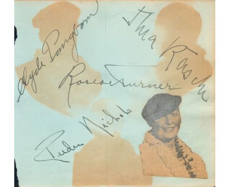 Early Aviators Autographed page Nichols, Rasche, Pangborn, Turner. The signatures of pioneering aviators of the early 20th ce