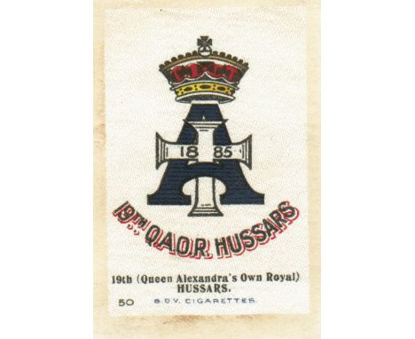 PHILLIPS, Crests of the British Army, medium silks, slight duplication, fraying, FR to VG, 150*