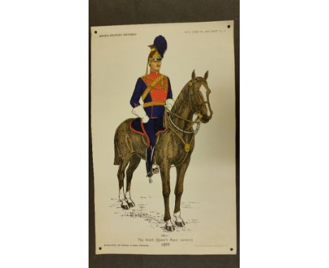 MILITARY, colour prints, British Military Uniforms, issues by Institute of Army Education, W.O. Code No. 6465 (Part II), Nos.
