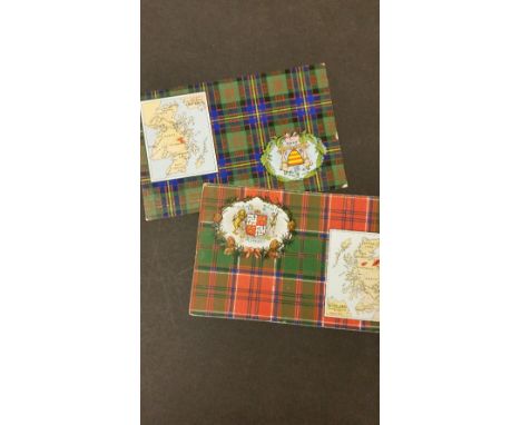 POSTCARDS, selection, inc. Arms, Tartan & Maps (28), complete (3) & part sets, Edina  200, 201 & 202, with original op (tears