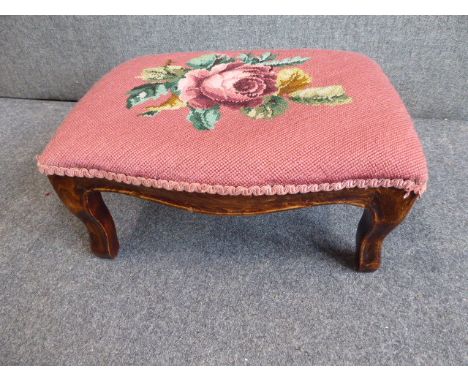 Tapestry seated footstool