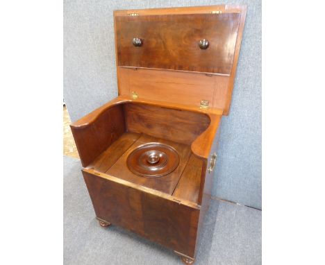 Victorian mahogany campaign commode