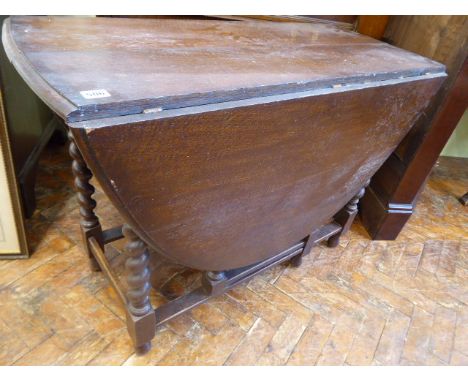 Oak twist gate-leg table