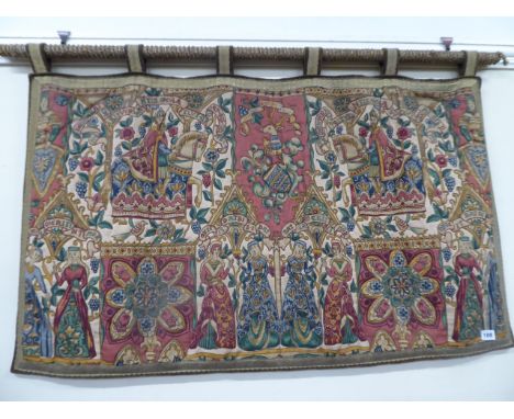 Mid 20thC tapestry wall hanging (28"x 46")