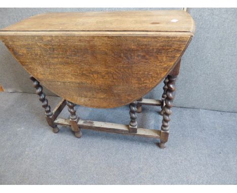 Oak twist gate-leg table