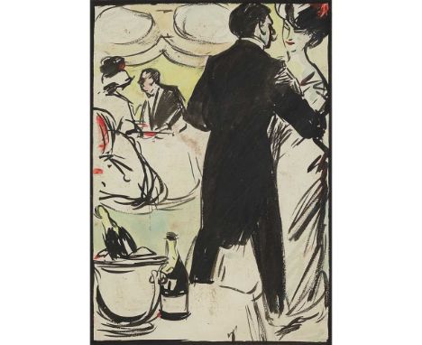 § JOHN DUNCAN FERGUSSON R.B.A. (SCOTTISH 1874-1961) SUPPER DANCE Inscribed by Margaret Morris 'J. D. Fergusson / Early Café d