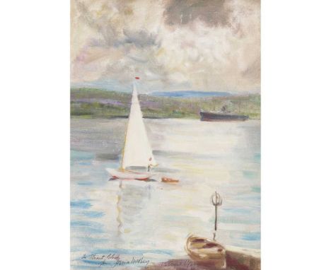 § JAMES MCBEY (SCOTTISH 1883-1959) ON THE GARELOCH HELENSBURGH Signed, inscribed and dated 'To Stuart Black 12 August 1924', 