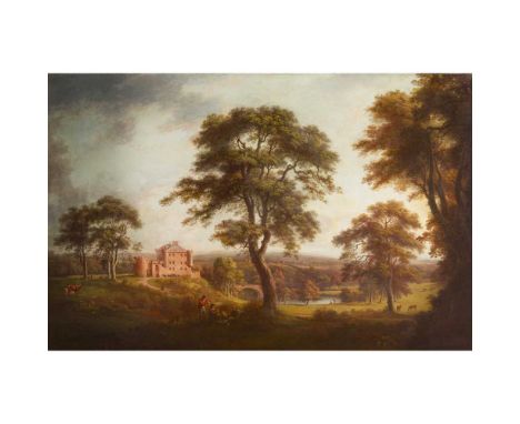 ◆ ALEXANDER NASMYTH (SCOTTISH 1758-1840) DALHOUSIE CASTLE Oil on canvasDimensions:112cm x 167cm (44in x 66in)Provenance:Liter