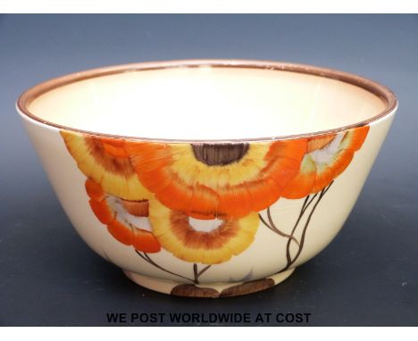 A Clarice Cliff bowl in Rodanthe pattern, c1934 (20cm diameter) 
