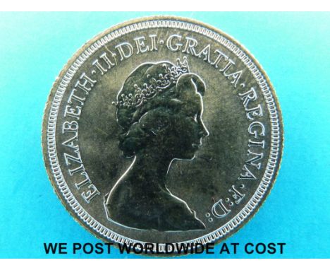 A 1980 second portrait gold full sovereign 