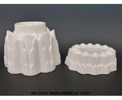 Two Shelley ceramic jelly moulds. 