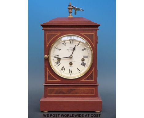 A Sewills of Liverpool three train bracket clock with three chime feature, Whittington, Westminster and St Michaels, includes