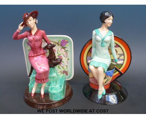 Two Kevin Francis Art Deco style figurines of 'Clarice Cliff' limited edition 805/900 and Susie Cooper 332/1000, with boxes a