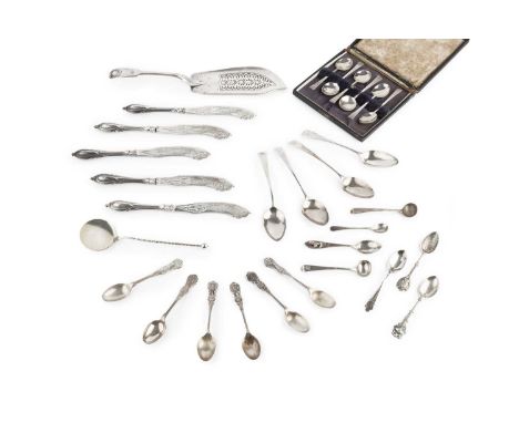 A William IV Scottish silver fiddle and shell pattern fish slice, with pierce-decorated blade by Marshall &amp; Sons, Edinbur