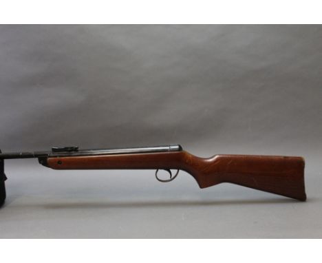 A BSA Meteor cal .22 break barrel air rifle, with plastic end cap, overall length 41 1/2", Serial No. TE14869.  WE CANNOT POS