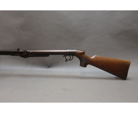 *  BSA improved model D cal 177 under lever air rifle, with a 19 1/2" barrel, 43" overall,  with BSA trade mark to the stock,