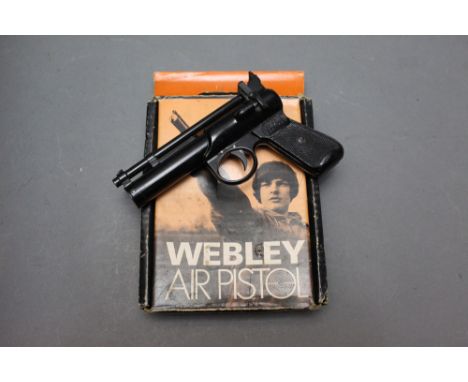 *  The Webley & Scott Ltd Junior Mark 2 cal 177 air pistol, marked to the front 572, with box. WE CANNOT POST AIR GUNS TO PRI