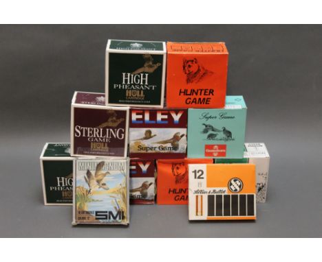 +/- Two hundred and forty 12 bore shotgun cartridges, to include SMI, Mini Magnum, Hunter Game, Eley Super Game etc.  SHOTGUN