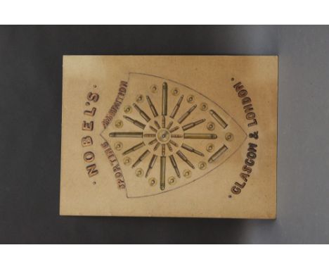 Nobels Sporting Ammunition Glasgow &amp; London, an ink and watercolour ammunition display, possibly a shop display board.  2