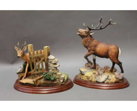 Border Fine Arts Country Characters, a figure of a roe deer titled "Unwelcome Guest", model No. A1873, together with a red st