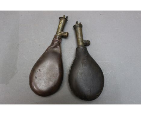 *  Dixon &amp; Sons Patent Scottish shot flask, 21 cm, together with another 22 cm.