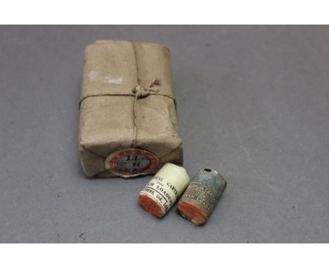 *  A collection of Eley 12 and 13 bore cylindrical cartridges for breech loaders, marked to the head Eley Improved Patent Wir