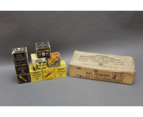 *  Two hundred and fifty Eley and other 410 shotgun cartridges, together with an Eley Fourlong 250 cartridge box.  SHOTGUN CE