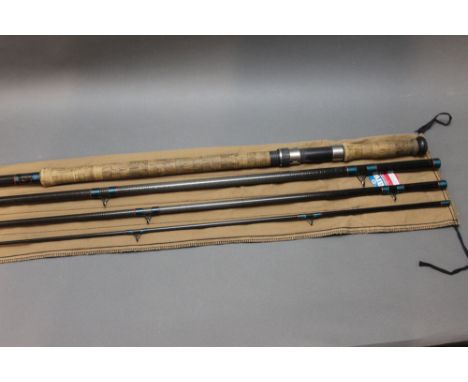 Daiwa graphite salmon fly rod, model No. CF98-18 in four sections, 18', Line 10-12.