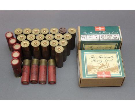 Forty + 10 bore shotgun cartridges, to include twenty Game Bore Mammoth Heavy Load, shot size 3, 1 1/2 oz, 2 7/8", felt wad. 