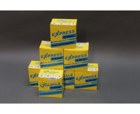 One hundred and seventy five Express 16 bore shotgun cartridges, 65 mm, shot size 7, plastic wad. SHOTGUN CERTIFICATE REQUIRE