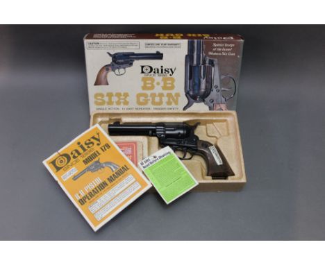 Daisy model 179 cal 177 BB air pistol, boxed.  Serial No. DO35284X.  WE CANNOT POST AIR GUNS TO PRIVATE ADDRESSES.   POSTAGE 