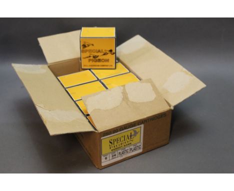 Two hundred and fifty twenty bore Hull cartridge Special pigeon shotgun cartridges, shot size 6, 24 gram, plastic wad.  SHOTG