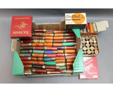 *  200+ 12 bore shotgun cartridges, paper and plastic cases, various sizes. SHOTGUN CERTIFICATE REQUIRED.  WE CANNOT POST AMM