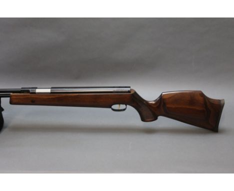 Weihrauch HW97K cal .22 underlever air rifle, overall length 39 1/2".  Serial 1510003. WE CANNOT POST AIR GUNS TO PRIVATE ADD