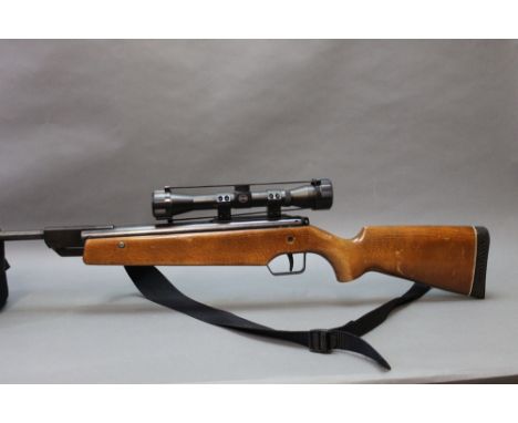 Original model 45 cal 22 break barrel air rifle, stamped Made in West Germany, fitted with a Hawke Sport HD 4 x 32 telescopic