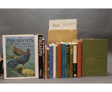 Seventeen books, pamphlets etc, to include "The Pheasants of the World" by Jean de la Coeur and "Experts on Guns and Shooting