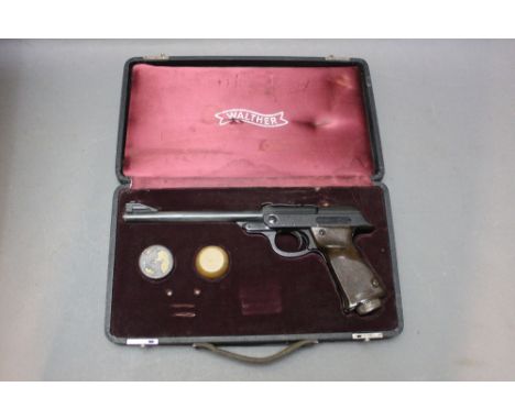 *  Walther LP 53 cal 177 air pistol, in an original Walther case.  Serial No. 048007.  WE CANNOT POST AIR GUNS TO PRIVATE ADD